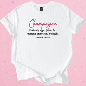 Champagne Brunch Softstyle Shirt-Wear to Show Champagne is Appropriate Any Time